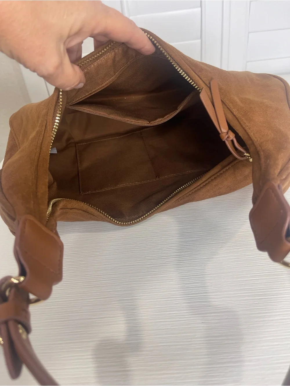 Banana Republic Faux Suede Hobo Shoulder Bag